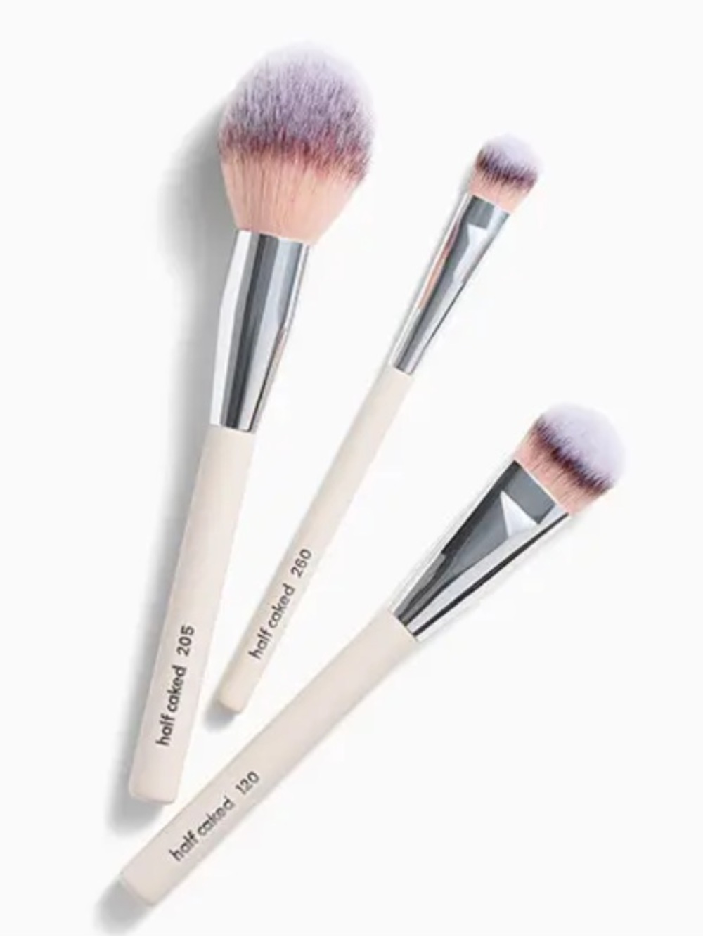 ✨ Half Caked 3-Piece Makeup Brush Set | #205 #120 #360 | New in Box